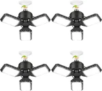 4 Pack Led Garage Lights, 60W Deformable Ceiling 3 Panels,. Fixed Price $50.48.