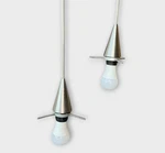 Wac Lighting J-track Pendant Lights Set Of 2 Brushed Nickel Glass Shade. Fixed Price $32.42.