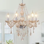 Crystop Crystal Chandeliers For Dining Room, 6-LIGHTS Classic Cognac Pendant .... Fixed Price $128.29.