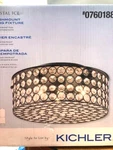 Kichler Krystal Ice 11.8"W W/olde Bronze Flush Mount Ceiling FIXTURE-NEW-#38198. Fixed Price $25.50.