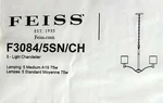 Feiss F3084/5SN/CH - Light 25 Inch Satin Nickel Chrome Chandelier. Fixed Price $499.99.
