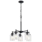Modern 5-LIGHT Downlight Chandelier With Clear Seeded Glass Shade 19.75. Fixed Price $155.95.