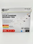 4 Commercial Electric 5-6 In. Led Recessed Retrofit Light Selectable Color Temp. Fixed Price $29.95.