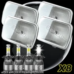 4PCS Fit Buick Regal Grand National 1982-1987 4X6" Led Headlights Halo. Fixed Price $76.00.