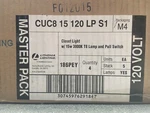 Lithonia CUC8 120 Lp S1 18.25" Closet Light W/ Pull Switch, 15A T8, 3000K, Wh. Fixed Price $25.55.