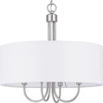 Progress Lighting Evanna 4 -light Brushed Nickel Fabric Steel Chandelier. Fixed Price $101.25.