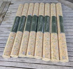 Vtg Laura Ashley Paper Backed Vinyl Wallcovering Floribunda Salmon 8 Rolls New. Fixed Price $200.00.