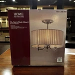 Home Decorators Collection 15" 3 Light Chrome Semi-flush Mount W/fabric Shade. Fixed Price $59.98.