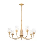 Melis 7-LIGHT Transitional Chandelier In Warm Maple Wood. Fixed Price $909.99.