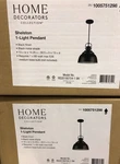 Lot Of 2 Home Decorators Shelston 1-LIGHT Black Pendant With Metal Shade New. Fixed Price $52.99.