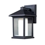 Z-lite Mesa Outdoor Wall Lt, 7.125X6X10.5", Black, Clr Bevel Out/opal In 523S. Fixed Price $179.99.