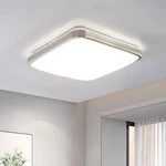 14" Square Flush Mount Led Ceiling Light Fixture, Brushed Nickel Finished. Fixed Price $52.99.
