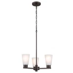 Stamos 3 Light Small Chandelier Soft Modern STYLE-15 Inches Tall-olde. Fixed Price $119.97.
