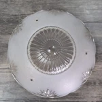 Etched Glass Art Deco Ceiling Light Fixture Cover Shade 3-HOLE 10.25" 1900S. Fixed Price $33.56.