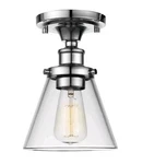 Globe Electric Mercer 1-LIGHT Chrome Flush Mount Ceiling. Fixed Price $18.70.
