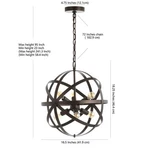 Safavieh Brycen 6LT 16.5 Inch Pendant, Reduced Price 2172782665 PND4053A. Fixed Price $84.00.