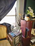 Kichler Home Center Blue Sea Glass Pendullum Light Fixture. Fixed Price $37.50.