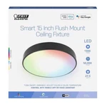 Feit 15 In. X 5.5 Nickel White Smart-enabled Ceiling. Fixed Price $59.95.