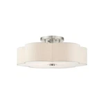 Livex Lighting 6 Brushed Nickel Semi Flush, 28 11.25. Fixed Price $618.24.