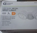 Commercial Electric Led Dual Metal Spot Light 2200LM Adjustable Wet Rated. Fixed Price $5.00.