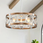 Modern 5-LIGHT Silver Drum Flush Mount Chandelier For Rustic Kitchen Lighting. Fixed Price $214.99.
