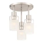 Designers Fountain Cedar Lane 3-LT Semi Flush, Nickel/clear/etched D236M-SF-BN. Fixed Price $116.40.
