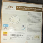Hamilton Hills 4" Modern Led Recessed Downlight Dimmable White 3000K HH1095-L. Fixed Price $27.34.
