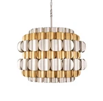 Varaluz 382P06 Swoon Light 27"W Drum Chandelier - Antique Gold / Dust. Fixed Price $1599.20.