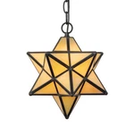 Meyda Lighting 9" Wide Moravian Star Mini Pendant, Beige/solar Black - 263550. Fixed Price $303.40.
