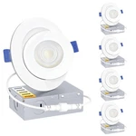 Ensenior 4 Pack Inch Gimbal Led Recessed Light With Junction Box, 90 Adjus.... Fixed Price $67.60.