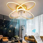 Wwahuayuan Modern Ceiling Fan With Lights Remote Control, 23.6 Inches, Gold. Fixed Price $62.75.