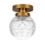 Daunton Small Semi Flush Mount Ceiling Light, Modern Globe Clear Glass. Fixed Price $57.49.