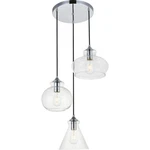 Chandelier Chrome Pendant Lighting Foyer Farmhouse Glass Shades Dining Room. Fixed Price $272.68.