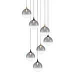 Eurofase Lighting 48928 Iissa 21"W Chandelier Gold-black / Smoked Glass. Fixed Price $1695.00.