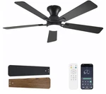 Dolavast Ceiling Fans With Lights 52 Inch Low Profile And Remote Control Black. Fixed Price $65.00.