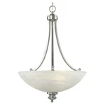 Sea Gull Lighting Fairlawn 18 In. 3-LIGHT Brushed Steel Pendant. Fixed Price $37.50.