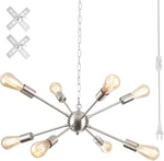 Stylish 8-LIGHT Plug-in Chandelier With 16.4FT Cord For Any Room. Fixed Price $133.99.