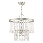 Livex Elizabeth Light Pendant Chandelier, Brushed Nickel 51064-91. Fixed Price $393.96.