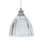 Aspen Creative Corporation 1-LIGHT Chrome Mini Pendant With Clear Crystal Glass. Fixed Price $69.99.