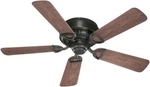 42" Medallion Flush Mount Patio Ceiling Fan, Walnut Blades, Old World Finish. Fixed Price $306.99.