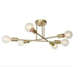 Rrtyo Highlandville 23.62 In. 6-LIGHT Brass Sputnik Semi Flush Mount. Fixed Price $40.00.