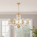 Large 31.6" Empire Crystal Chandelier 8-LIGHT Luxury Rain Drop Pendant Lamps. Fixed Price $243.38.