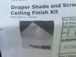 Draper Shade And Screen 300284 Ceiling Finish Kit. Fixed Price $489.59.