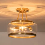 Kunlinzhu Gold Semi Flush Mount Ceiling Fixture 3 LIGHT11.8 Inch Small. Fixed Price $164.35.