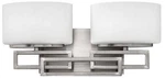 Hinkley Lanza 16 1/2" Wide Nickel And Opal Glass Bathroom Wall Light. Fixed Price $329.00.