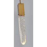 Bethel Gold Metal Frame Single Pendant Light With Clear Bubble Iceberg Crystal. Fixed Price $111.72.