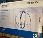 Progress Lighting Inman Collection 5-LIGHT Polished Nickel Pendant Chandelier. Fixed Price $130.00.
