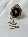 Vtg Max Factor Powder Compact W/12K G.f. Chain Golden Signet Pendant Watch Style. Fixed Price $79.95.