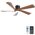 Ohniyou 52 Flush Mount Farmhouse Ceiling Fan With Lights, Remote & App Co. Fixed Price $138.90.
