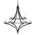 Savoy House 1-1672-12 Director Light 50"W Chandelier Black. Fixed Price $1652.00.